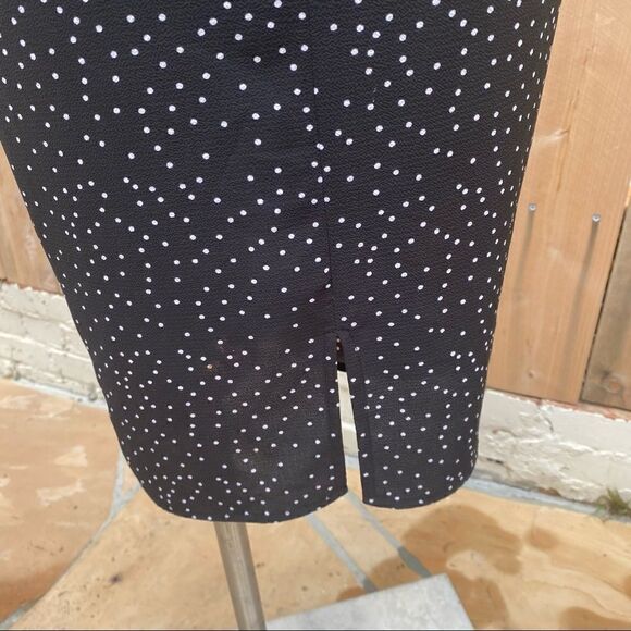 Zara Basic Polka Dot Midi Ruched Skirt Size S - Picture 3 of 12